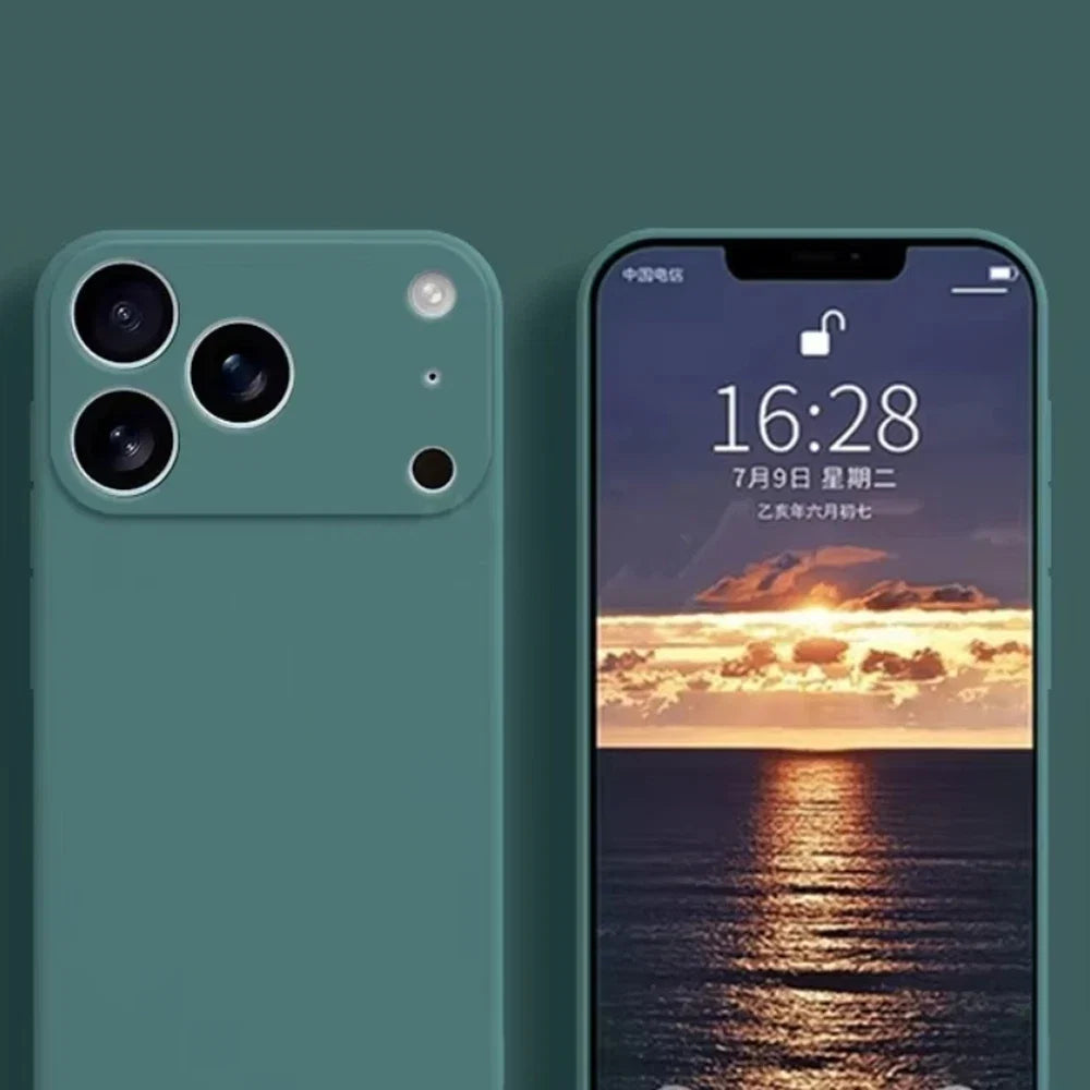Blått silikondeksel til iPhone 17, kombinerer stil, beskyttelse og komfortabelt grep.