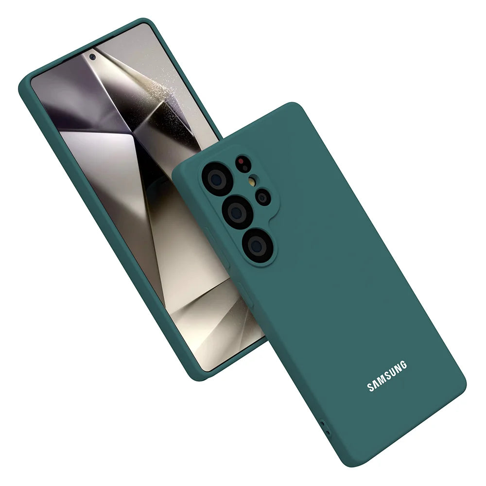 Svart S25 Ultra mobildeksel, tynt og støtsikkert. Gir elegant beskyttelse til din telefon.