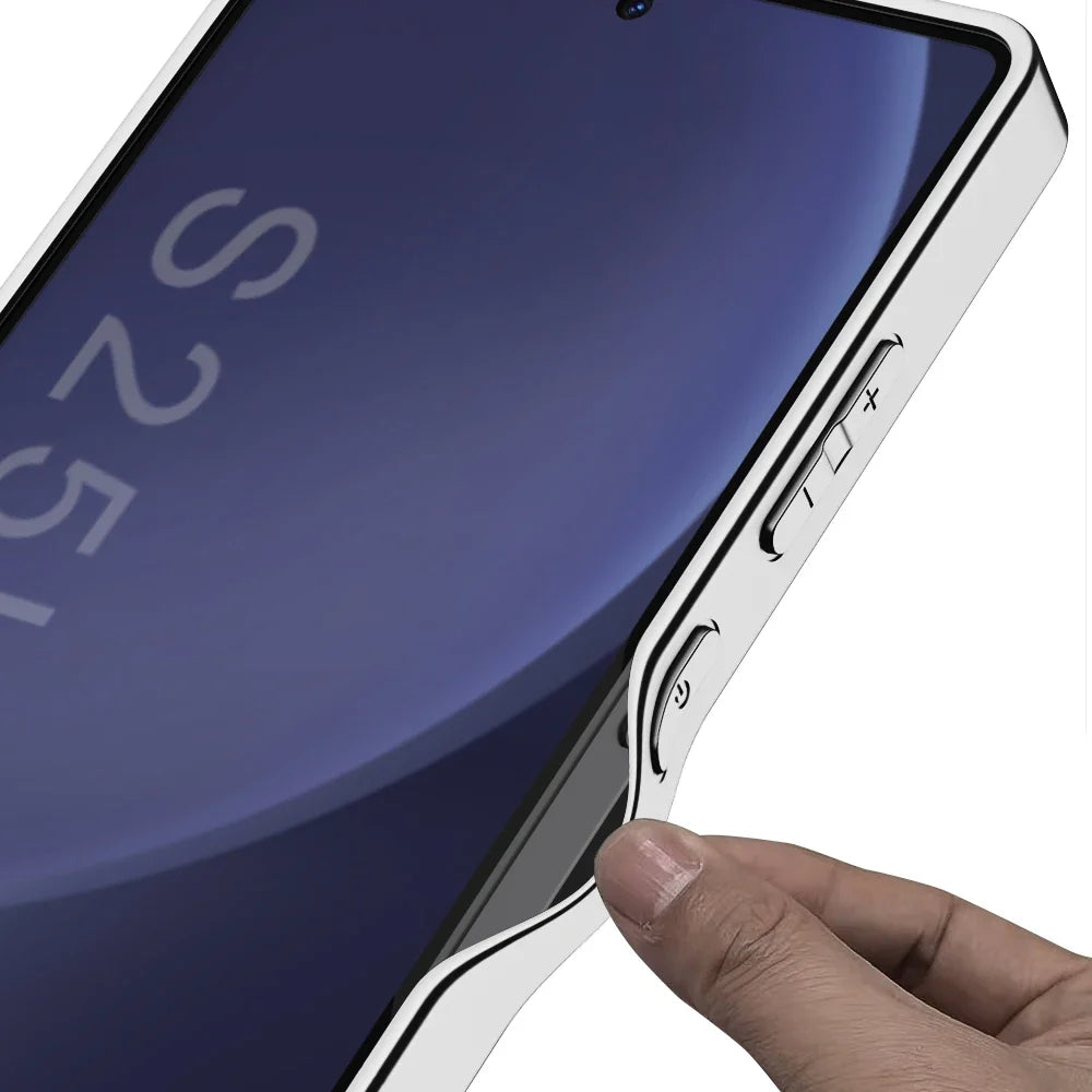 Beskyttelsesdeksel for Samsung Galaxy S25 Ultra, elegant PU lær og myke kanter.