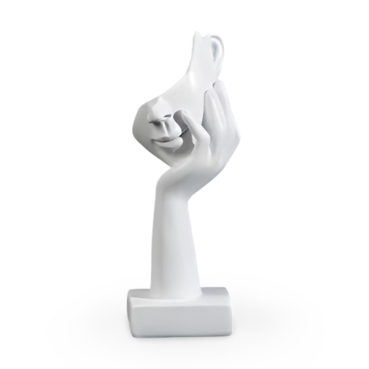 Kontordekor: Minimalistisk abstrakt tenkerfigur, inspirerende for arbeidsplassen.