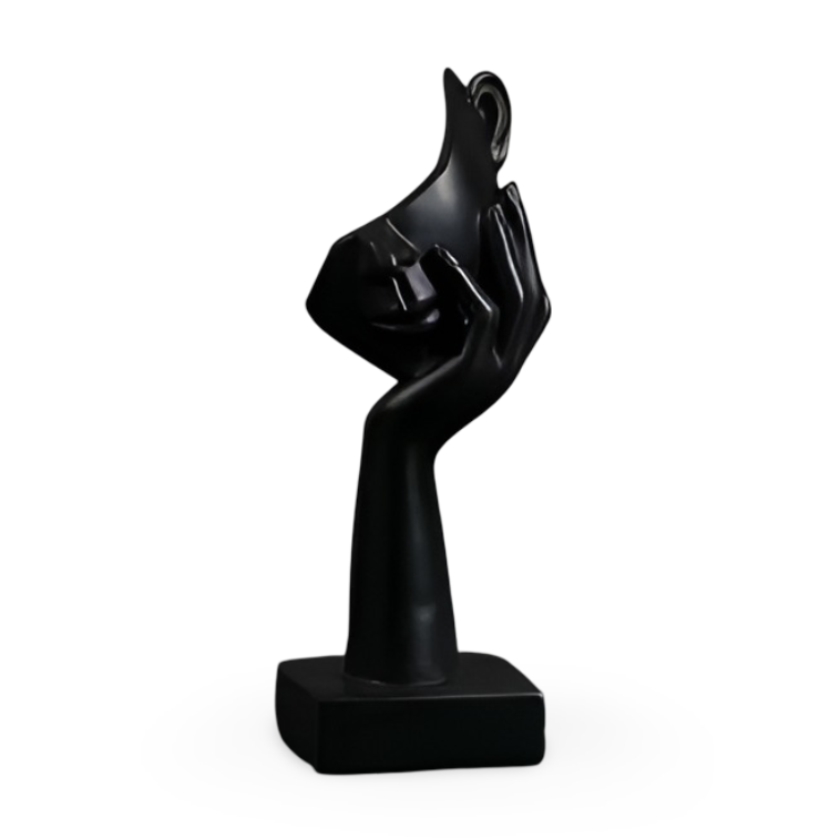 Moderne kunstfigur 'Tenkeren', minimalistisk abstrakt skulptur for interiørdekorasjon.