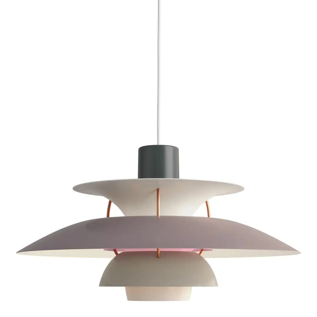 Dimbar rund LED-taklampe i minimalistisk design, hvit utførelse