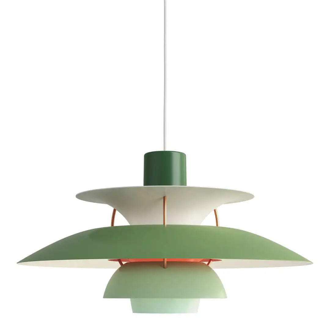 Dimbar rund LED-taklampe for stuen, moderne designlampe i hvitt
