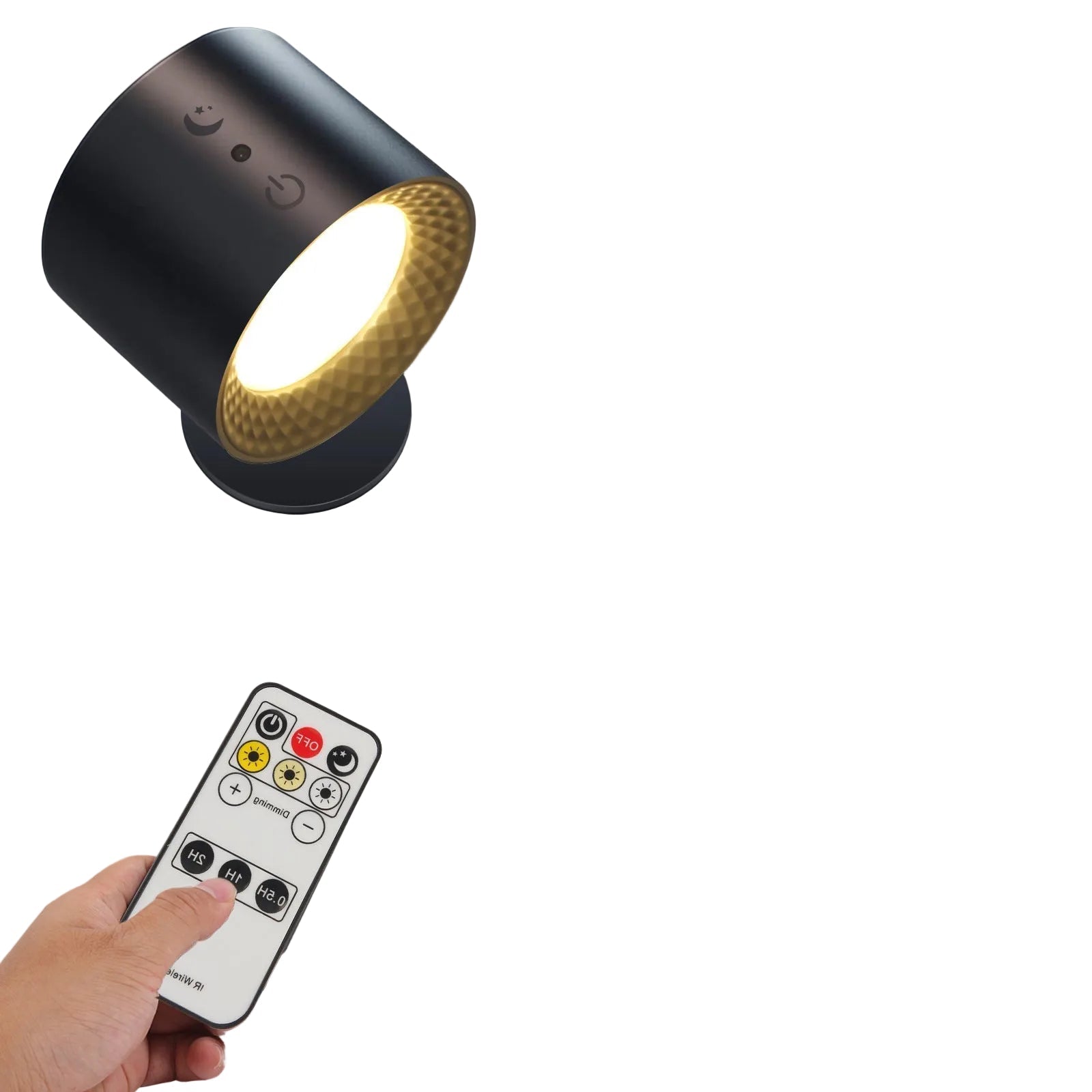 Moderne fleksibel vegglampe med 360° rotasjon for målrettet leselys. Oppladbar og trådløs design.
