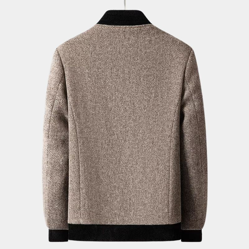 Grå herre slim fit frakk. En moderne og elegant frakk, ideell som vinterfrakk for et skarpere uttrykk.