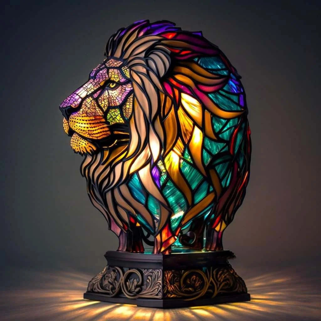 Elegant designlampe i tre i dyreform, interiørlys for stilige oppholdsrom