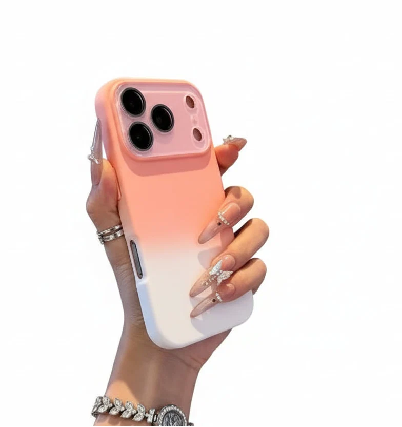 Moderne iPhone 17 deksel med gradient farge, støtsikker beskyttelse. Stilrent og fargerikt tilbehør.