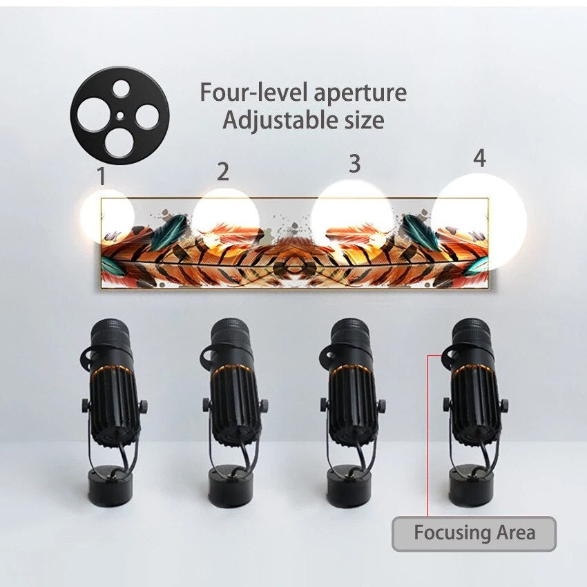 Allsidig LED-spotlight for hjemmebelysning, kontor eller butikk. Moderne, dimbar taklampe.