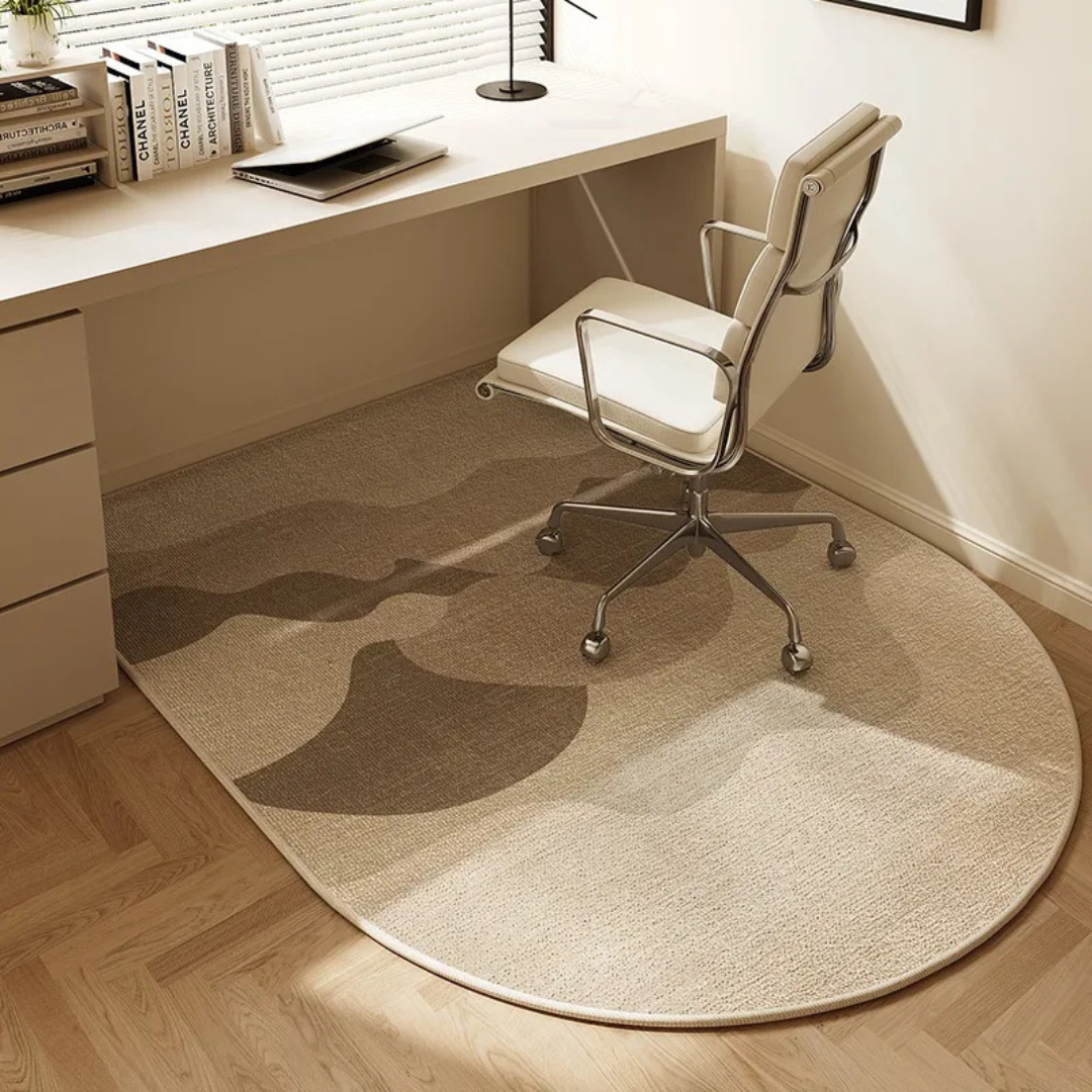 Kontorstolmatte for spillrom eller arbeidsplass. Gulvbeskyttelse med moderne design og sklisikker overflate.