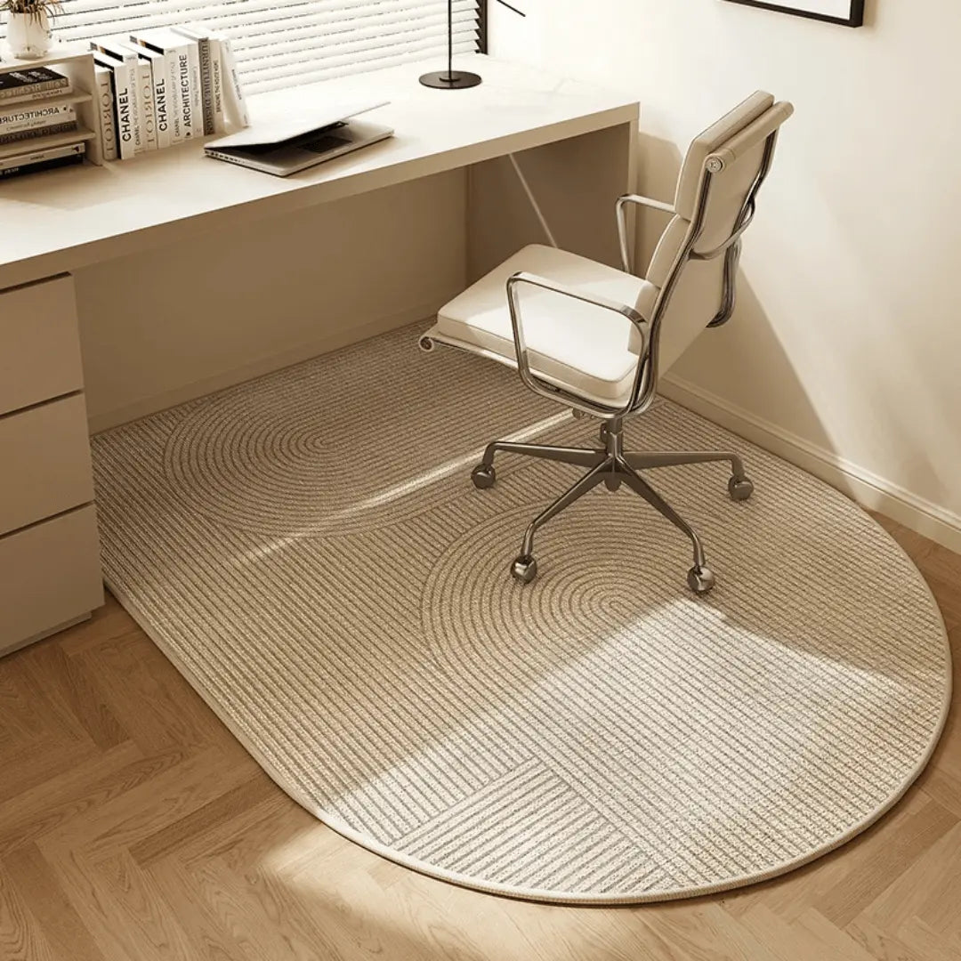 Dekorativ og funksjonell kontorstolmatte i moderne design. Optimal gulvbeskyttelse for ethvert kontor.