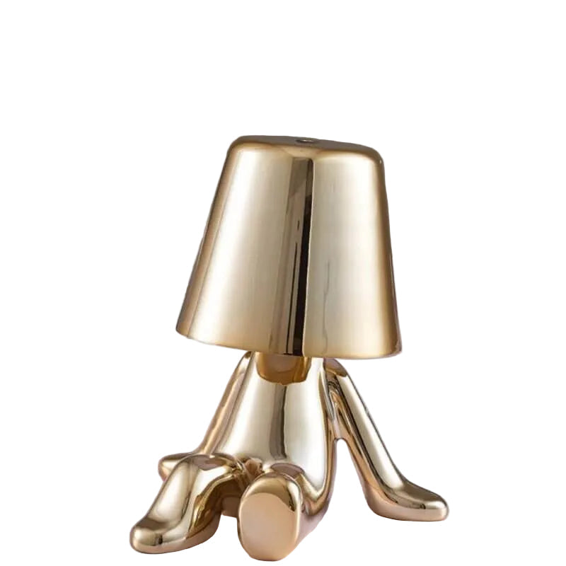 Moderne kunst bordlampe med elegant design og justerbart LED-lys. Perfekt for stilfull hjemmeinnredning.