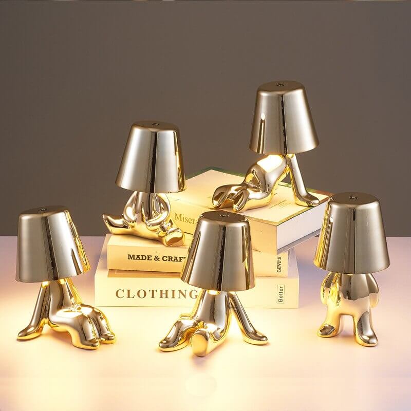 Justerbar LED-bordlampe, moderne kunstlampe, elegant design, for optimal romdekorasjon.