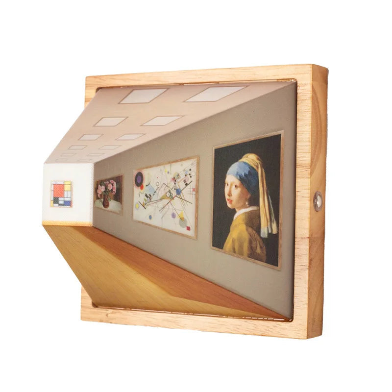 Moderne LED-lampe med 3D veggkunst, perfekt for stue, soverom. Skaper unikt stemningslys.