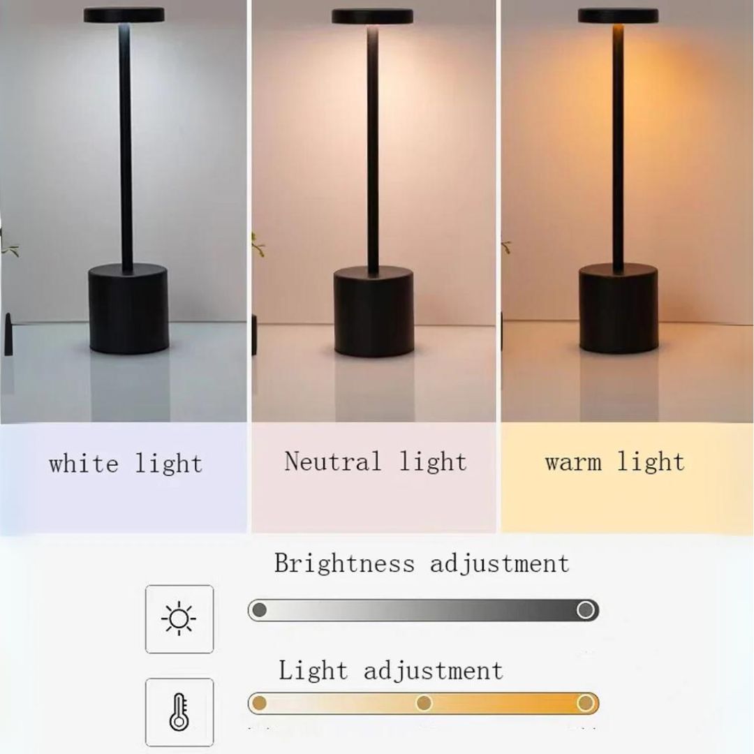 Fleksibel LED bordlampe med trådløs funksjon og justerbart lys. Perfekt som leselys og arbeidslys.