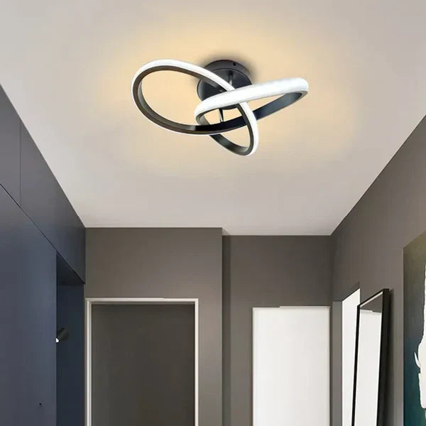 Minimalistisk designlampe for tak, elegant LED-belysning som passer gang og stue.