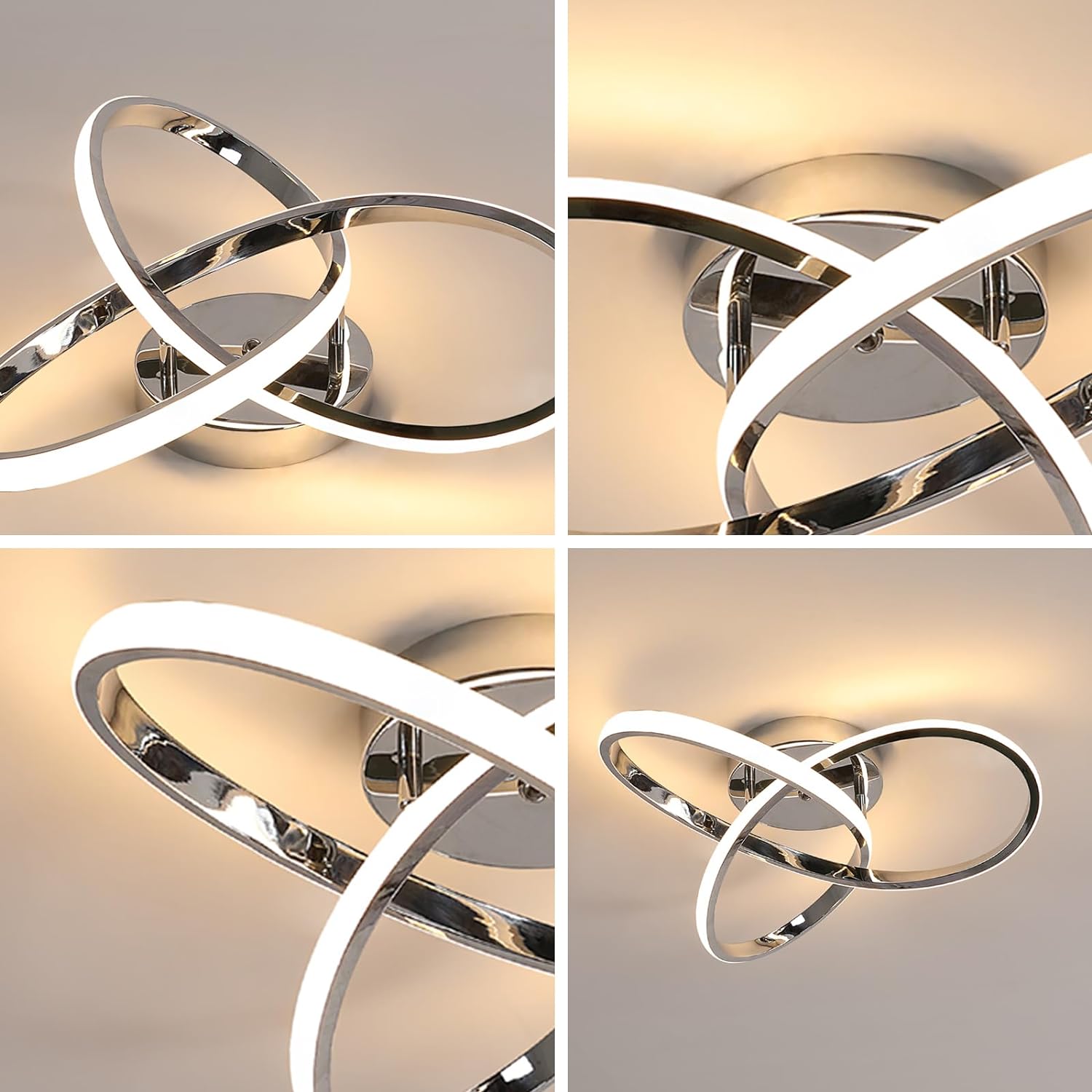 Energieffektiv LED-taklampe. Stilfull blomsterdesign, taklys ideelt for kjøkken og gang.