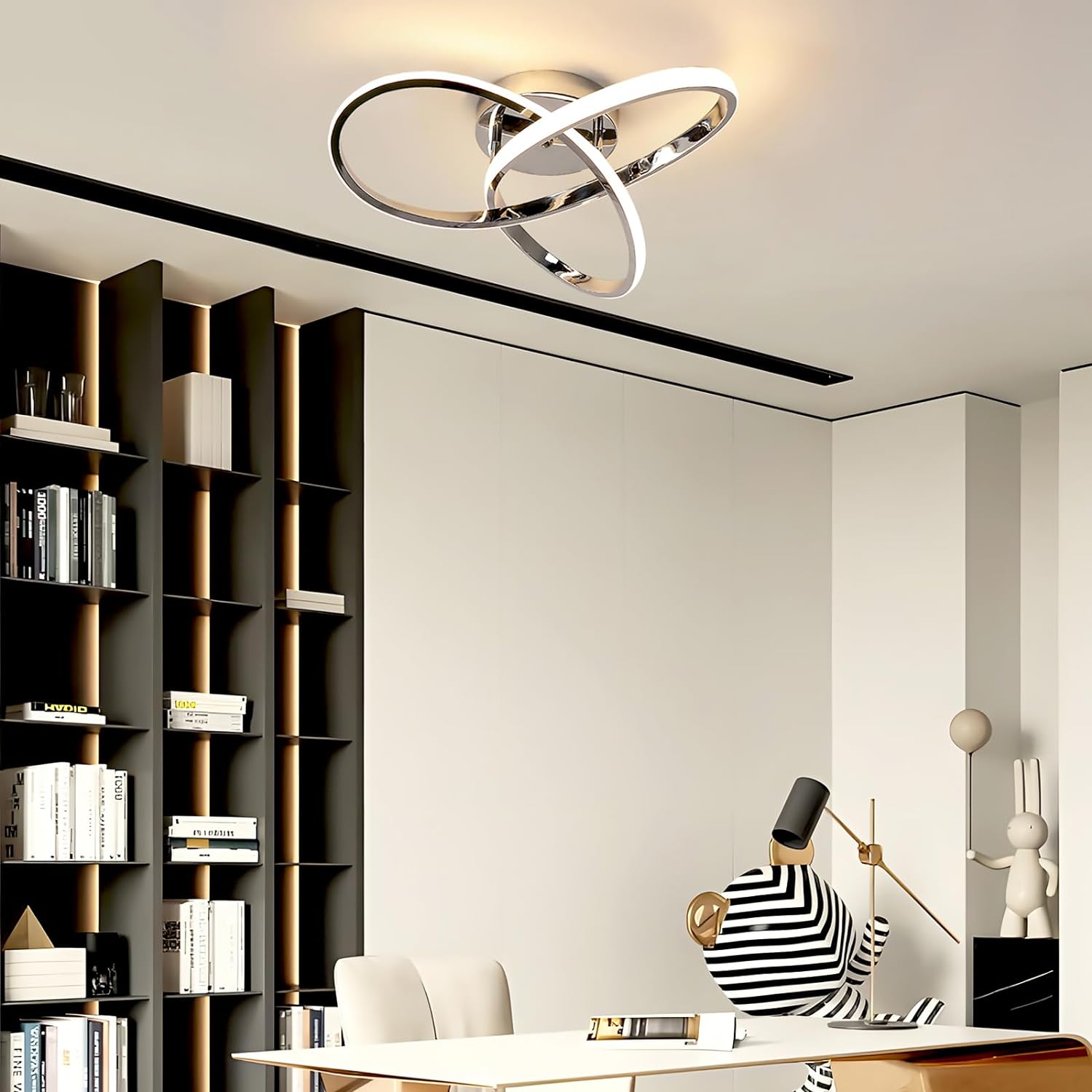 Moderne LED-taklampe med blomsterdesign, energieffektiv belysning som pynter ethvert rom.