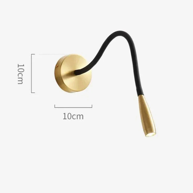 Moderne mattsvart designlampe, LED-vegglampe med justerbar arm. Optimal for målrettet og stemningsfull belysning.