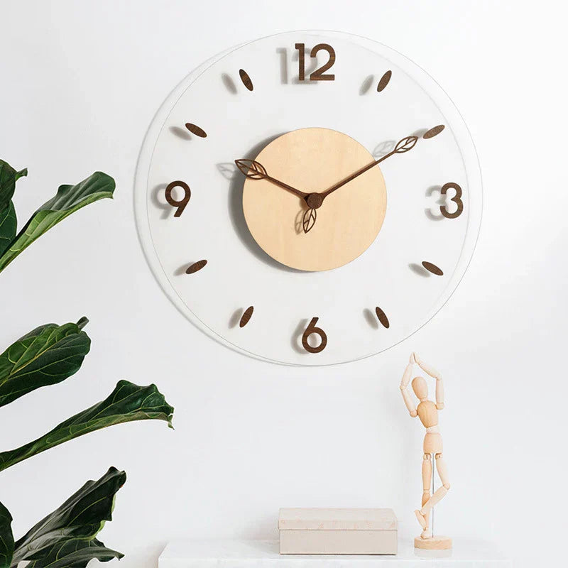 Stillegående 30 cm veggklokke med elegant minimalistisk design, perfekt moderne interiørdekor.