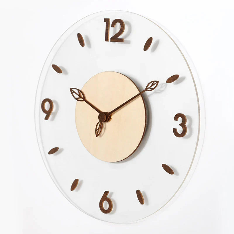 Nordisk stil veggklokke, 30 cm. Minimalistisk design for moderne interiør og tidløs hjemmedekor.