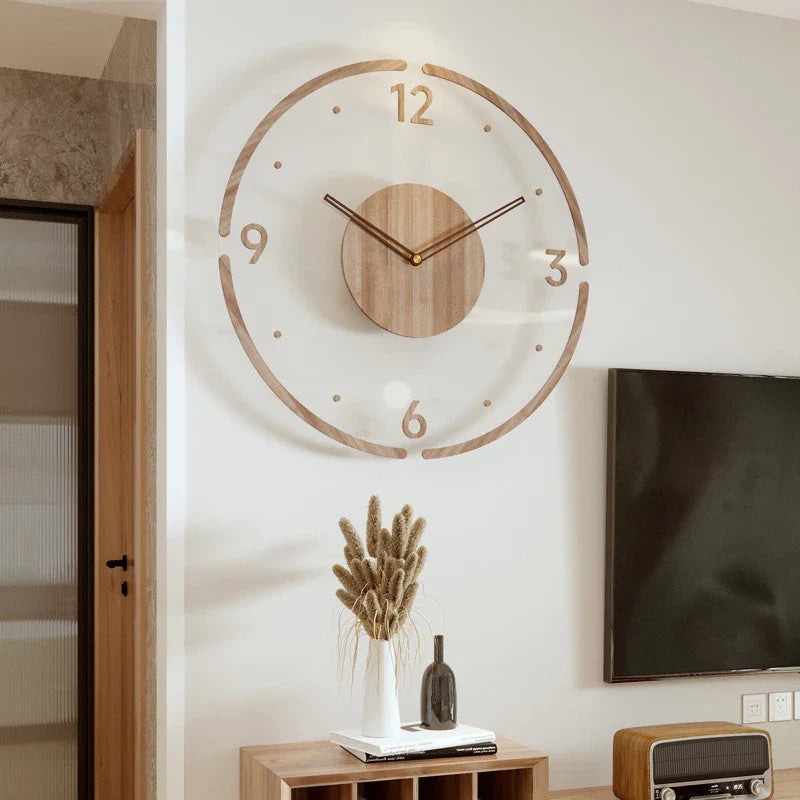 Stillegående veggklokke i minimalistisk stil. Perfekt moderne interiørdekor for hjemmet.