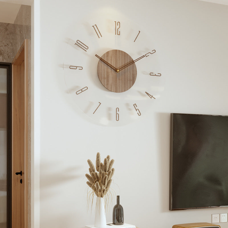 Stor, moderne veggklokke med minimalistisk design. Stillegående for stue, kontor og entre.