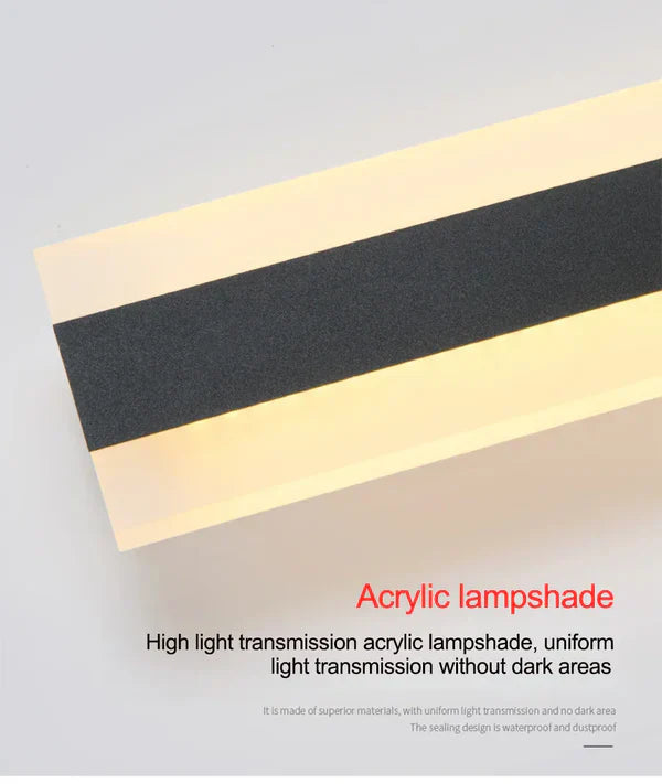 Vanntett fasadebelysning med moderne design. Ideell som utendørs vegglampe for alle årstider.