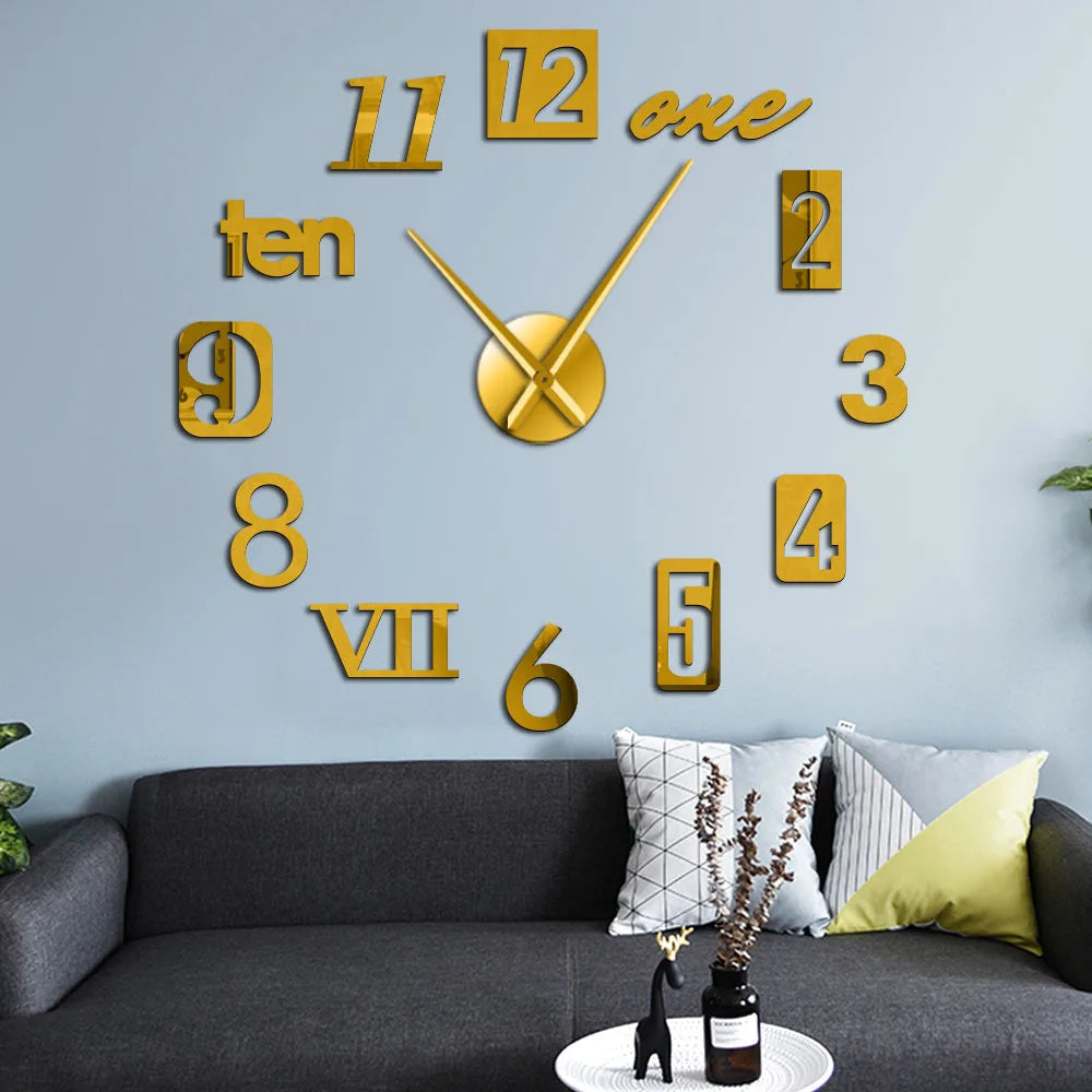 Minimalistisk veggklokke, perfekt for et moderne hjem eller kontor. Stille urverk.