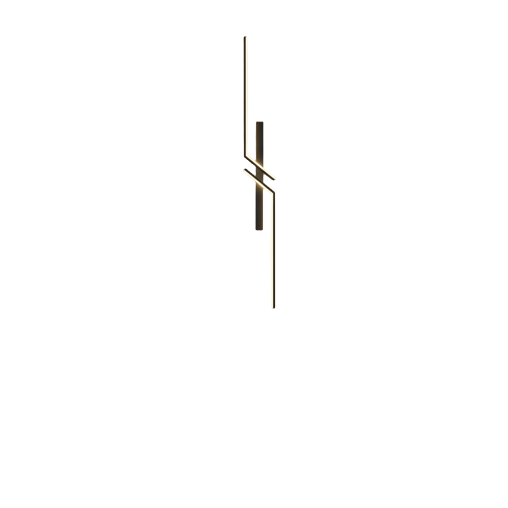 Moderne vegglampe med LED for unike lyseffekter. Designerlampe som passer perfekt for stue og soverom.
