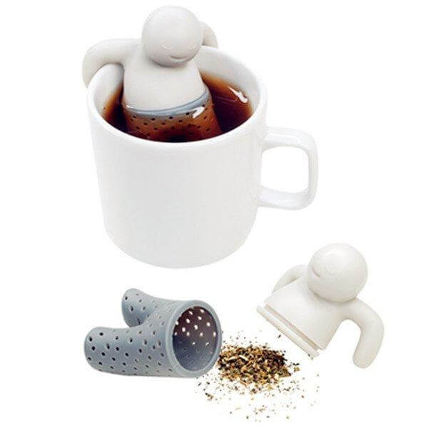 Enkel å bruke silikon teinfuser for perfekt løsbladste hver gang, gir et smil til din tekopp.