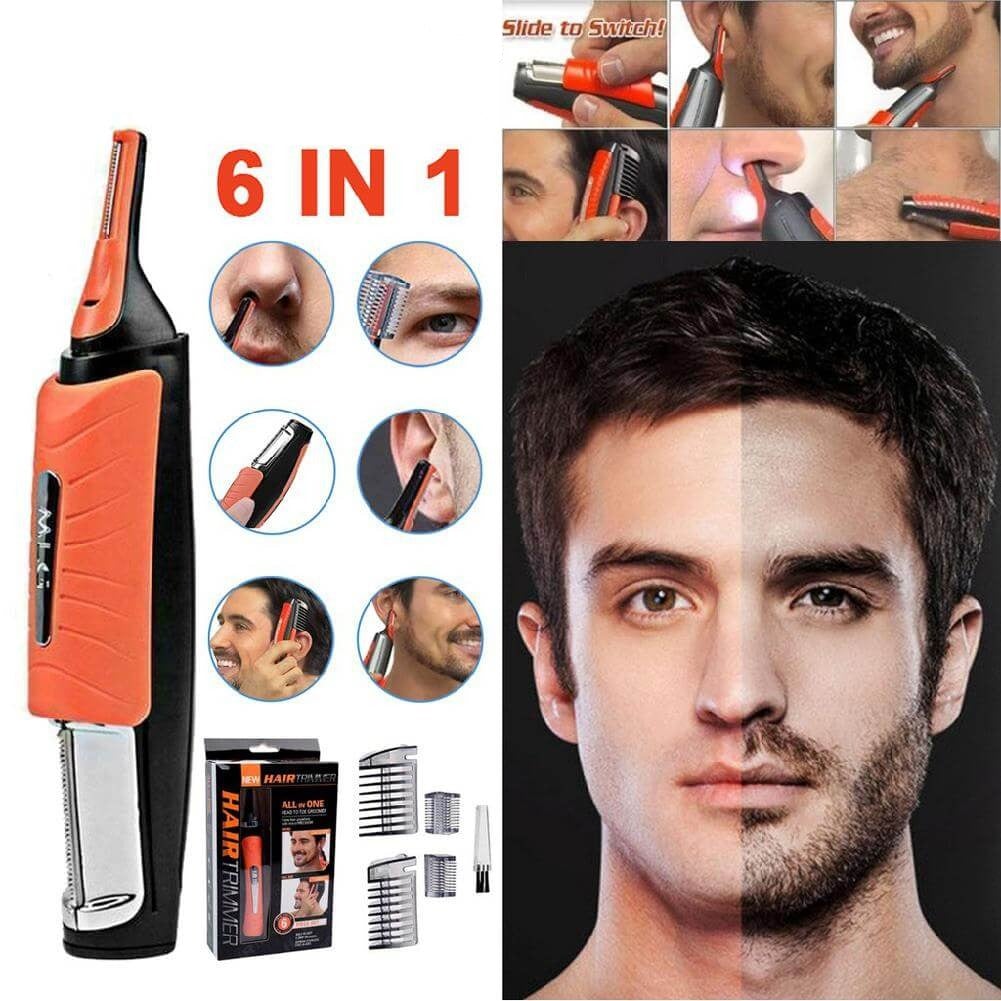 Bærbar unisex hårtrimmer for enkel ansikts- og kroppsgrooming, perfekt for reise og hygiene.
