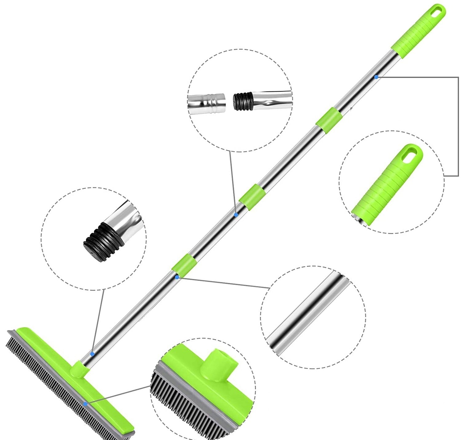 Kompakter und leichter Haustierhaar-Gummibesen, einfach zu handhaben für die tägliche Hausreinigung.