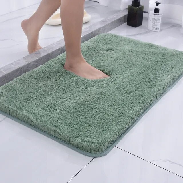 Praktisk vaskbar badematte i mikrofiber, enkel å rengjøre og vedlikeholde for et friskt bad.