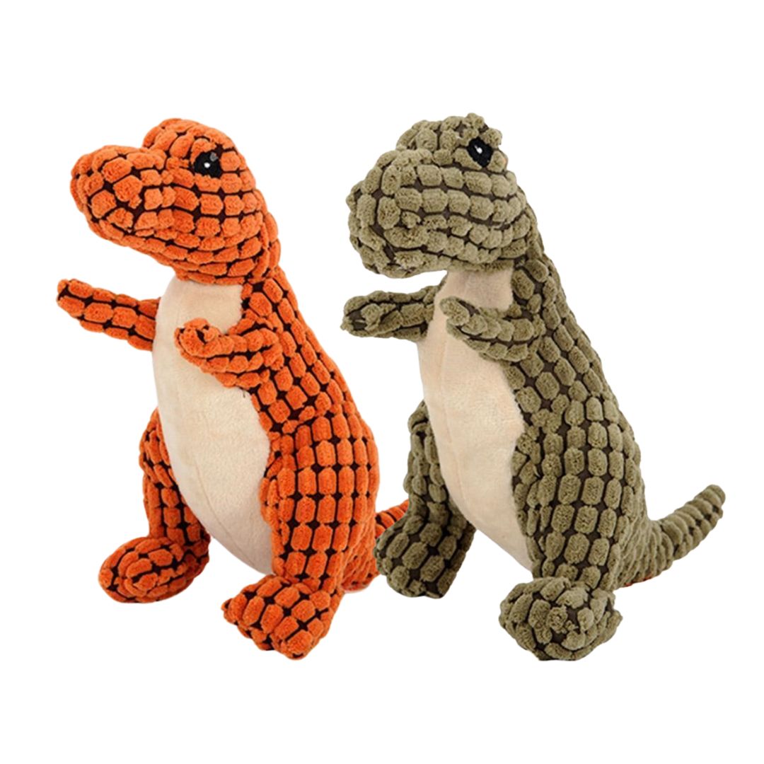 Trygg plysj dinosaur hundeleke; ideell for kos, lek og aktivitet for ditt beste kjæledyr.