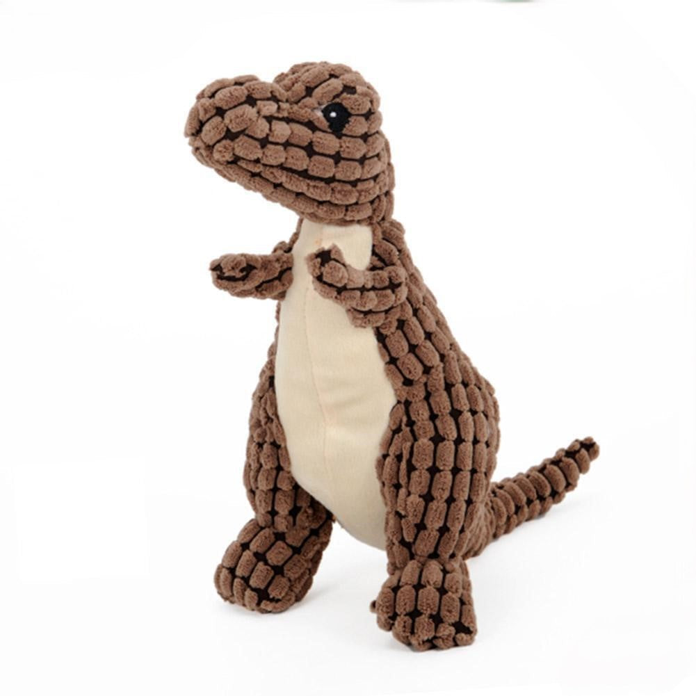 Robust plysj dinosaur hundeleke; et gøyalt leketøy for alle hunder som elsker lek og moro.