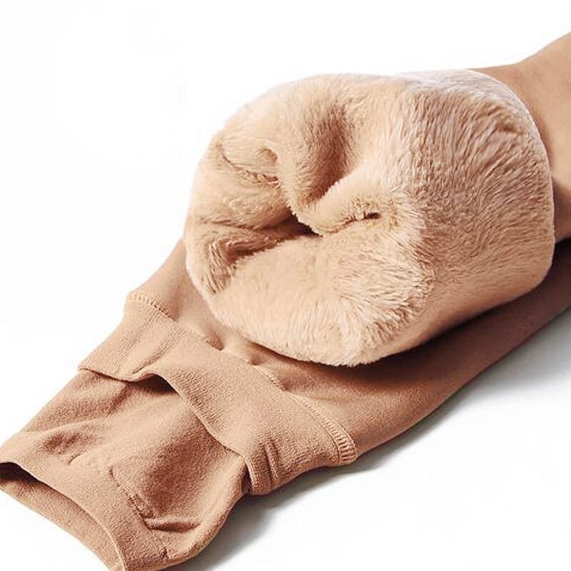Varme dame leggings med høy midje for optimal magekontroll og en slankende effekt under vinterklær.