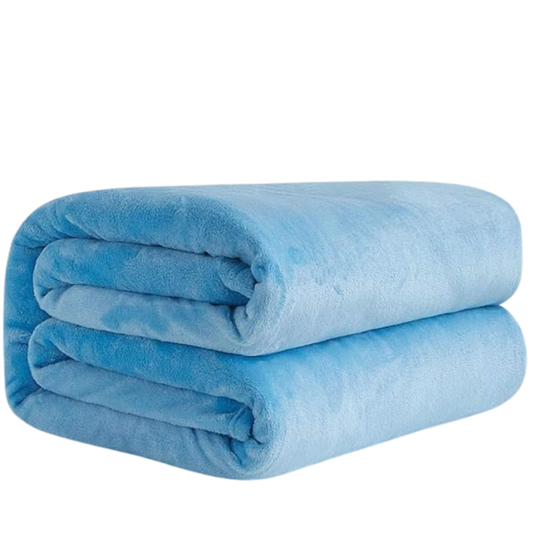 Koselig sofadekke i korallfleece, lett og mykt, gir et elegant uttrykk i stuen.