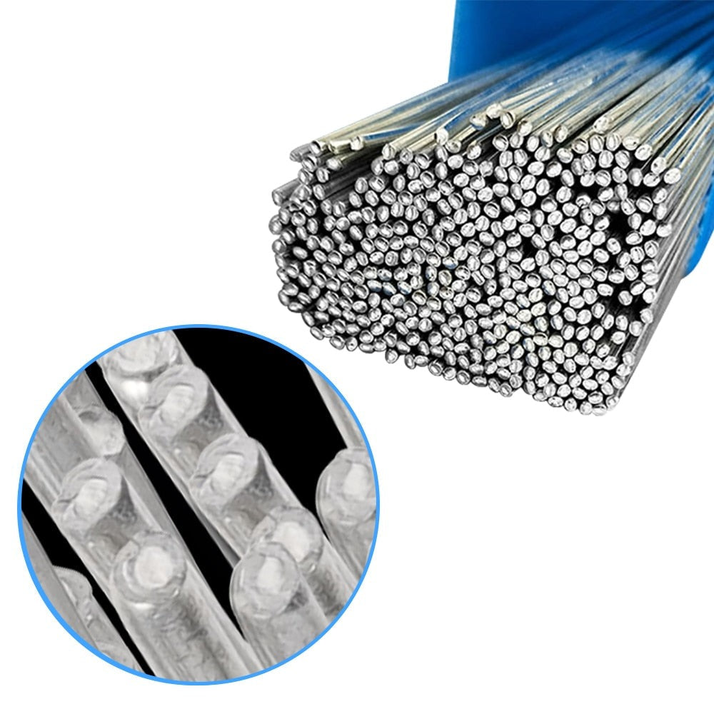 Pakke med flussfrie aluminium sveisestenger for profesjonell og enkel reparasjon av metall og verkstedbruk.