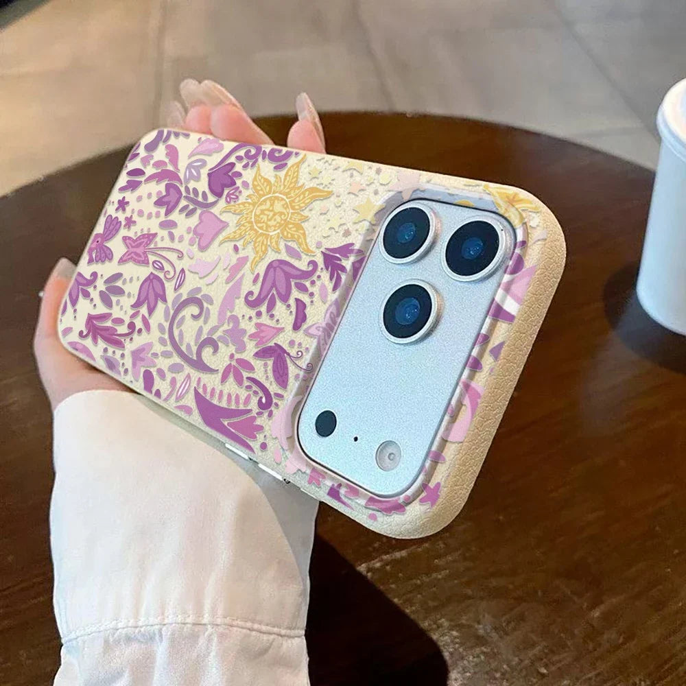 Stilfullt mobildeksel med detaljert blomstermotiv, perfekt for å personliggjøre og beskytte din mobil.