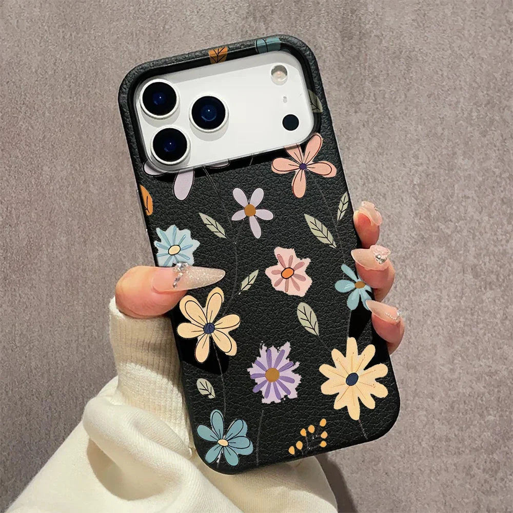 Retro smarttelefondeksel med vintage blomstermønster, myk og beskyttende til din mobil.