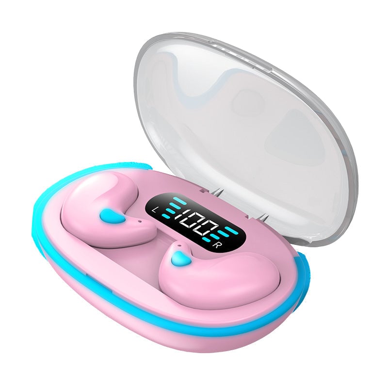 Fleksible trådløse beinledning ørepropper for ultimat komfort under søvn. Med Bluetooth for lydbok.