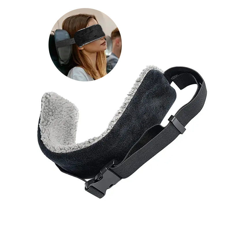 Nakkestøtte og sovemaske i fløyel for komfortabel reise, avslapning på fly og kontorpause. Lettvekt, justerbar.