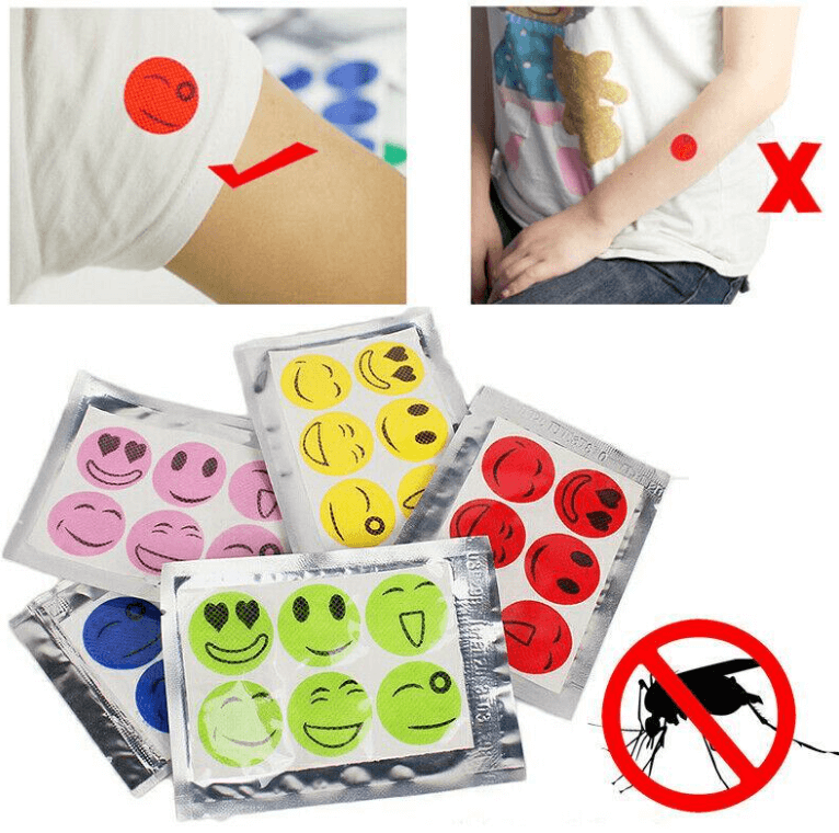 Myggplaster med sitronella for giftfri insektsbeskyttelse under utendørs lek