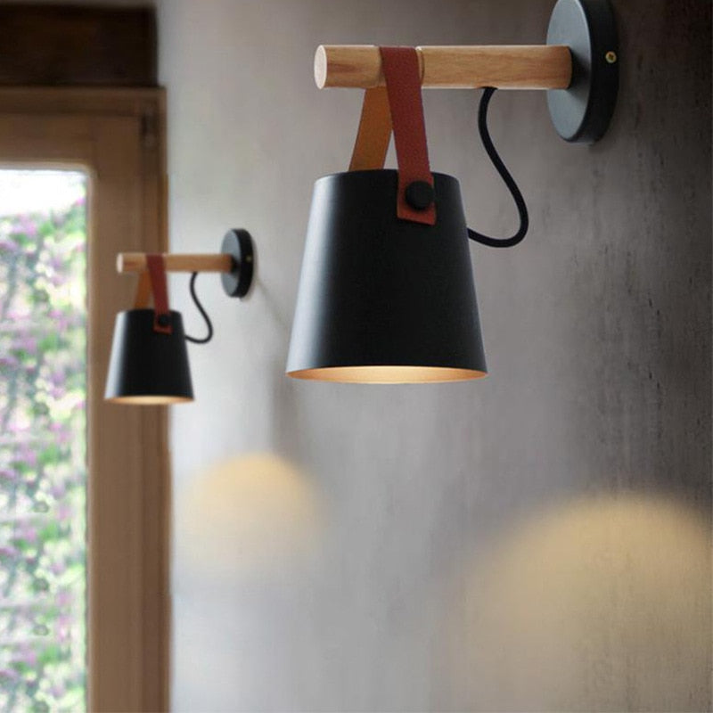 Retro vegglampe, moderne nordisk design. Ideell for soverom og stue belysning.
