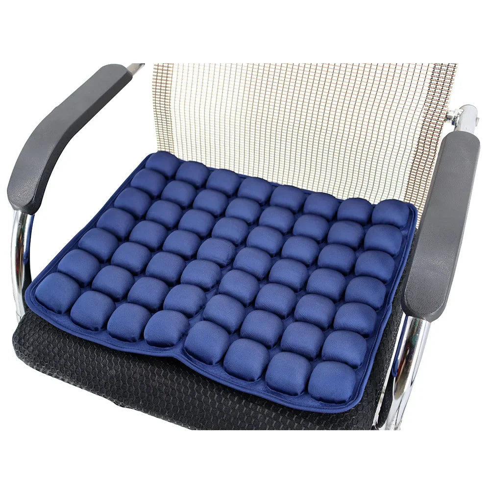 Komfortabel oppblåsbar kontorpute med justerbar luft for ergonomisk ryggstøtte hele dagen.
