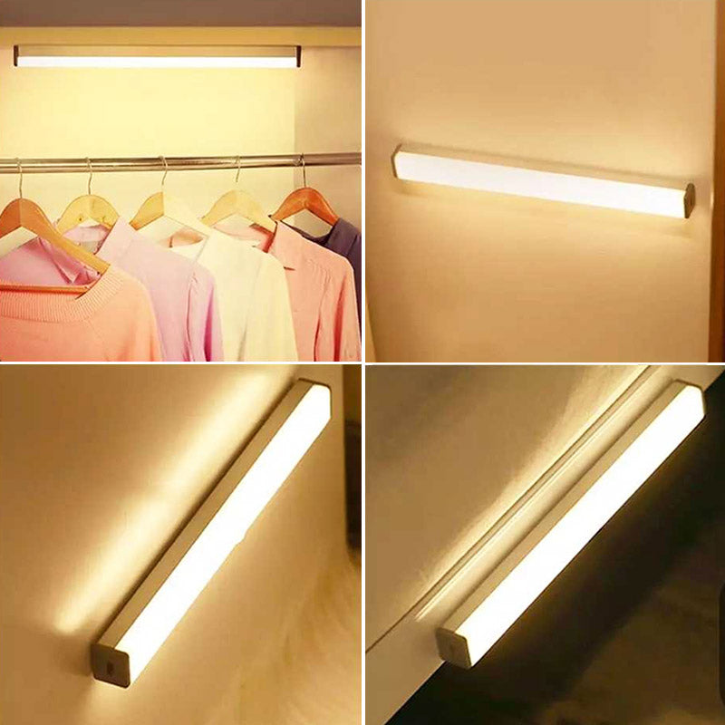 Trådløs bevegelsessensor vegglampe. Oppladbart LED nattlys perfekt for trapper og ganger.