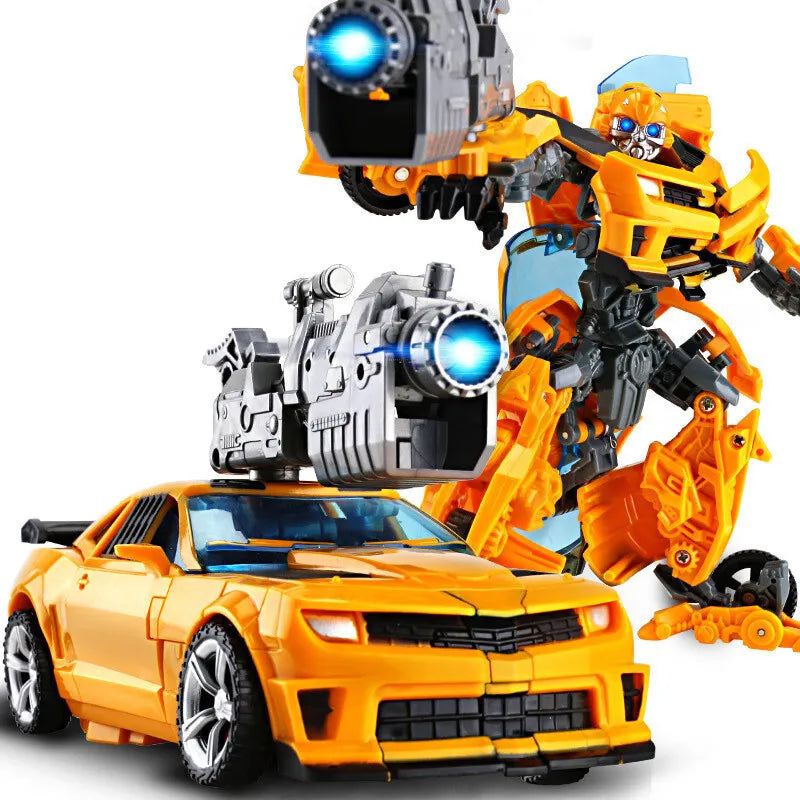 Optimus Prime Figur aus PVC/ABS, 18 cm, transformierbar vom Fahrzeug zum Roboter, detailliertes Design für Sammler.