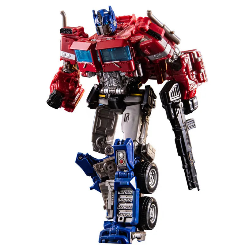 Optimus Prime-figur som forvandles fra kjøretøy til robot