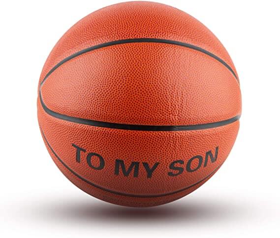 Oransje gummi basketball, perfekt gave til sønnen for innendørs og utendørs sport. Robust og slitesterk for gutter.