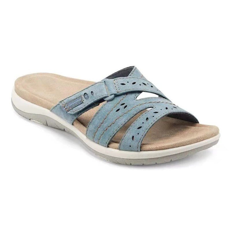 Pustende ortopediske sandaler for kvinner. Ergonomisk design med justerbar krok og løkke for perfekt passform.